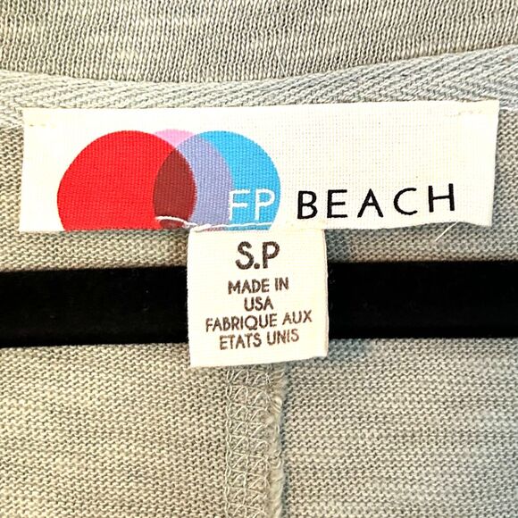 Free People Beach Maxi Long Dress Short Sleeve VNeck Womens Small Green Sage - Picture 4 of 4